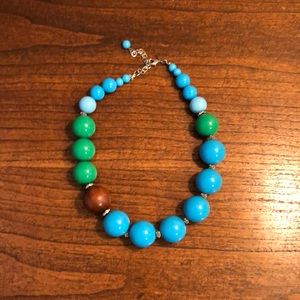 Large beaded necklace — KJL look.